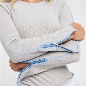 Free People “Zip it Cuff” Long Sleeve Thermal